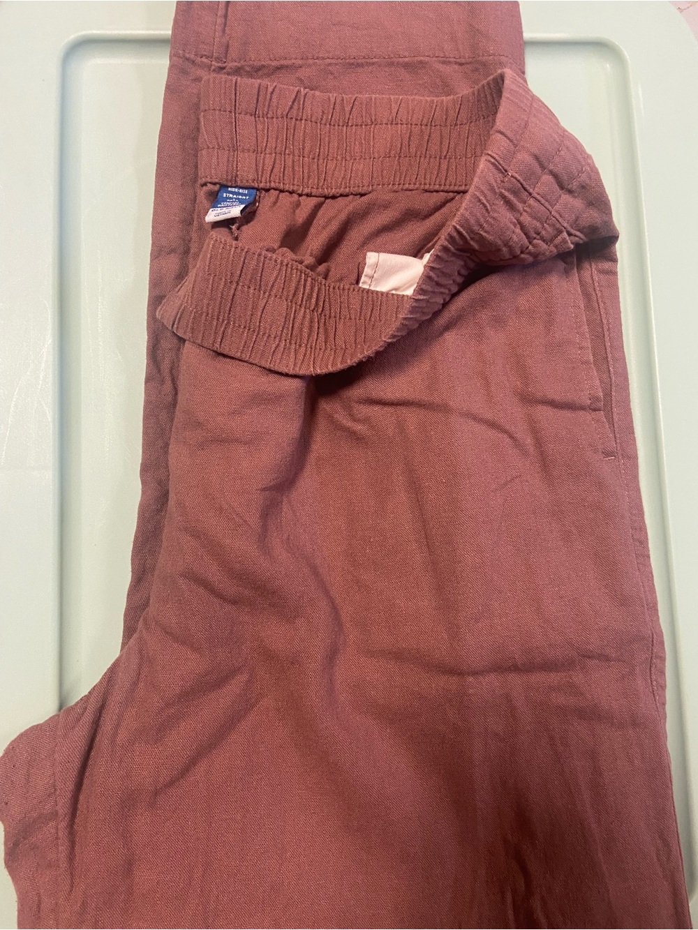 Old Navy Linen (Tall) High Waist Straight Leg Panta